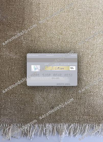 Somalia Amana Bank visa debit card photolook back